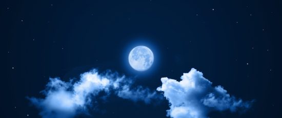 Moonlight drowns out all but the brightest stars