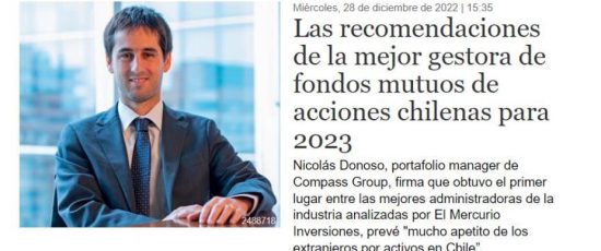 Las recomendaciones de la mejor gestora de fondos mutuos de acciones chilenas para 2023